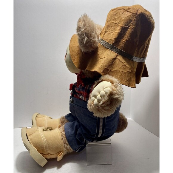 Vtg FurSkins Xavier Roberts Plush Stuffed Toy Bear Hat Boots Tie Plaid Shirt 20" - Picture 5 of 14